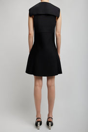 Sailer color black short dress