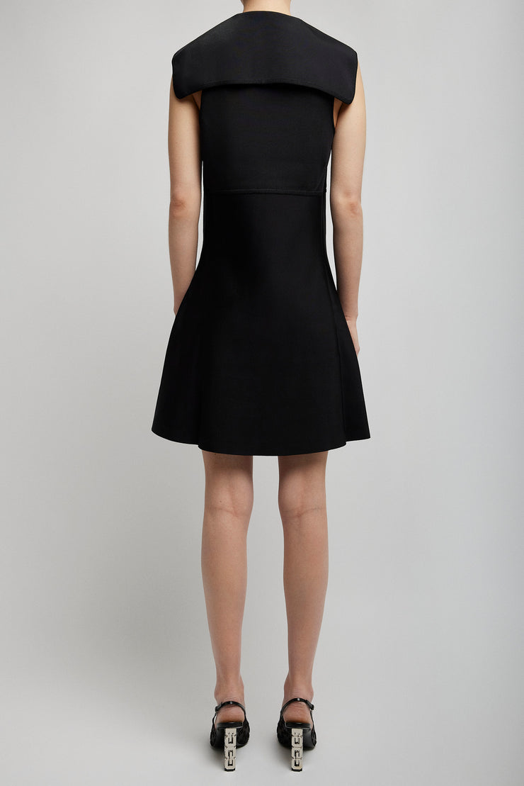Sailer color black short dress