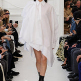 Bow white cotton shirt