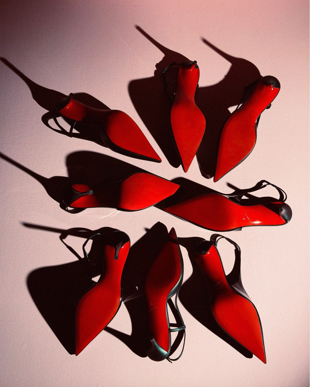 Alaïa | Red studded fishnet pumps | Savannahs