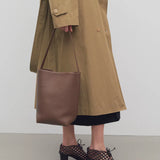 Medium N/S dark olive tote bag