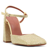 Charlotte 95 yellow crystal pumps