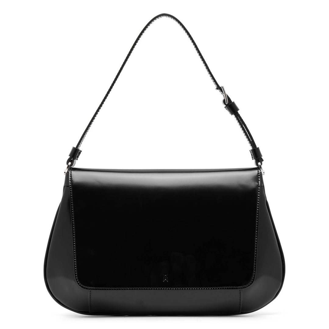 Amina Muaddi | Ami Spazzolato black leather bag | Savannahs