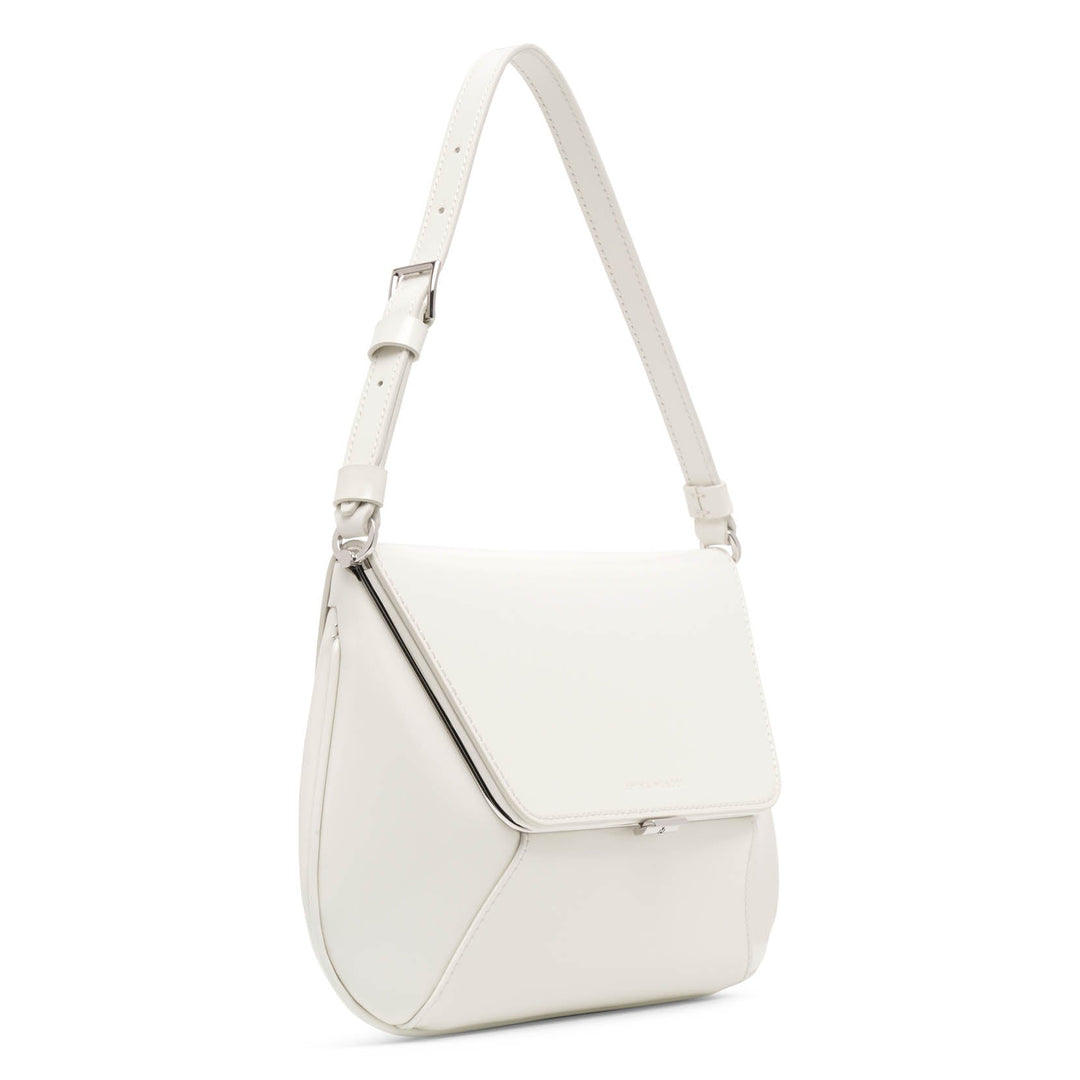 Amina Muaddi | Ami Spazzolato white leather bag | Savannahs