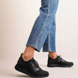 Rebekka black stretch sneakers