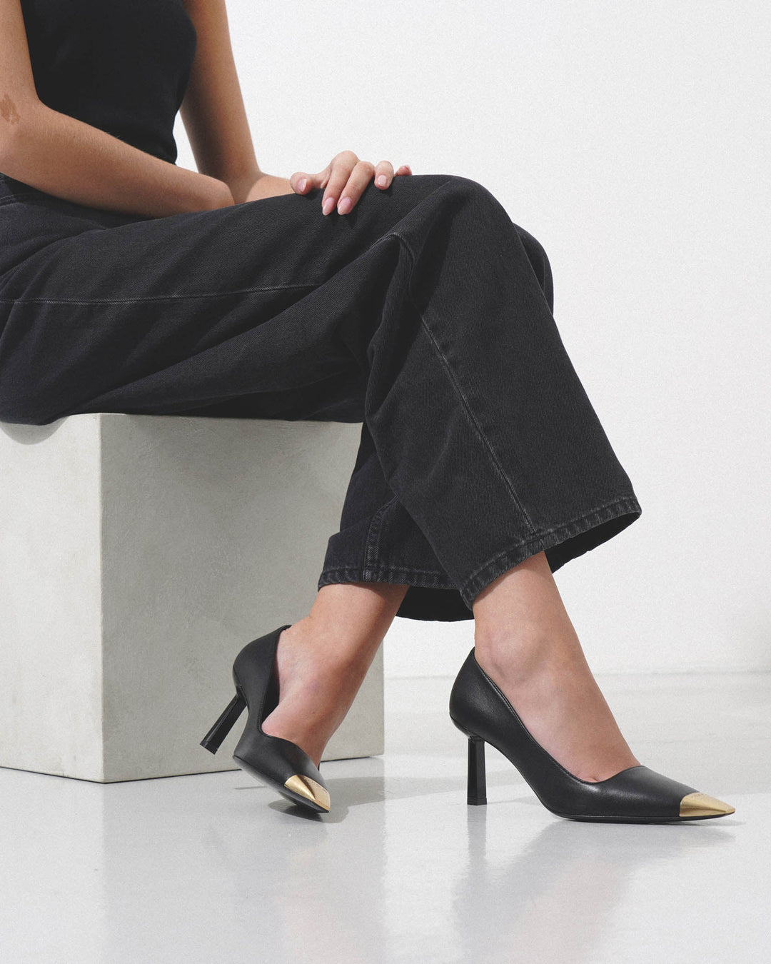 Ferragamo | Amber 70 black leather pumps | Savannahs