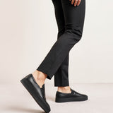 Marie H black nappa sneakers