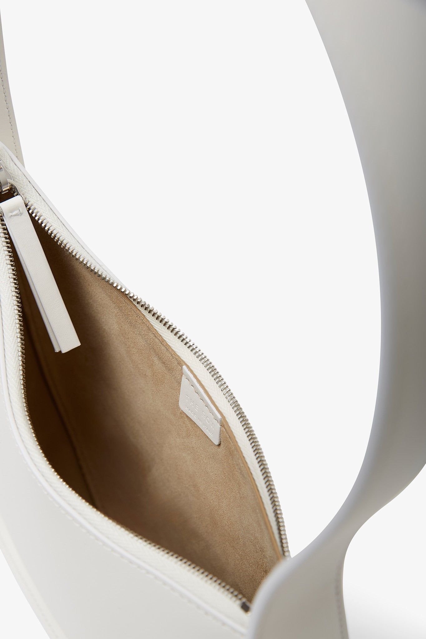 ザロウ　half moon ショルダーバッグ　白　the row Half Moon leather shoulder bag in white - The Row | Mytheresa