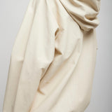 Jilly leather zip hooded jacket