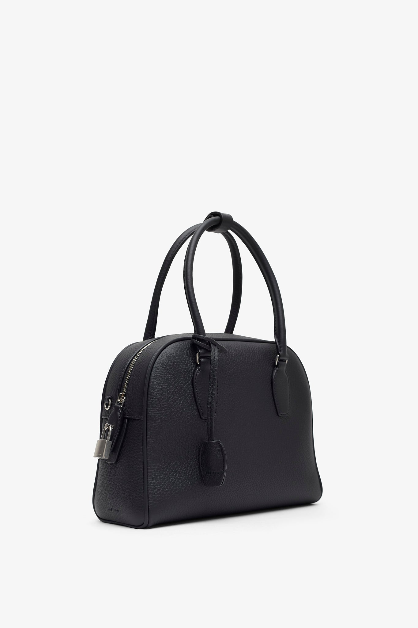 India 10.00 black top handle bag