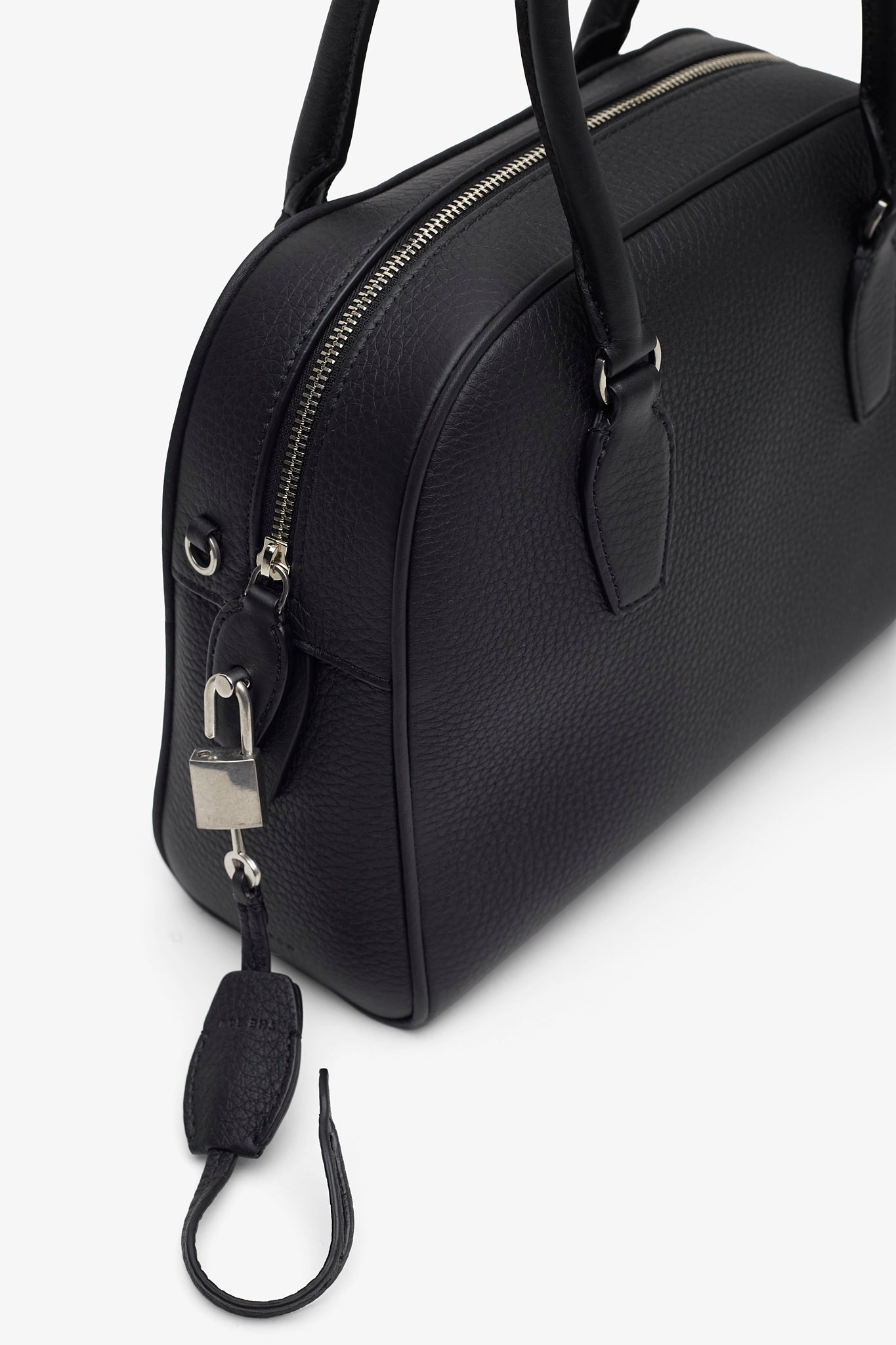 India 10.00 black top handle bag