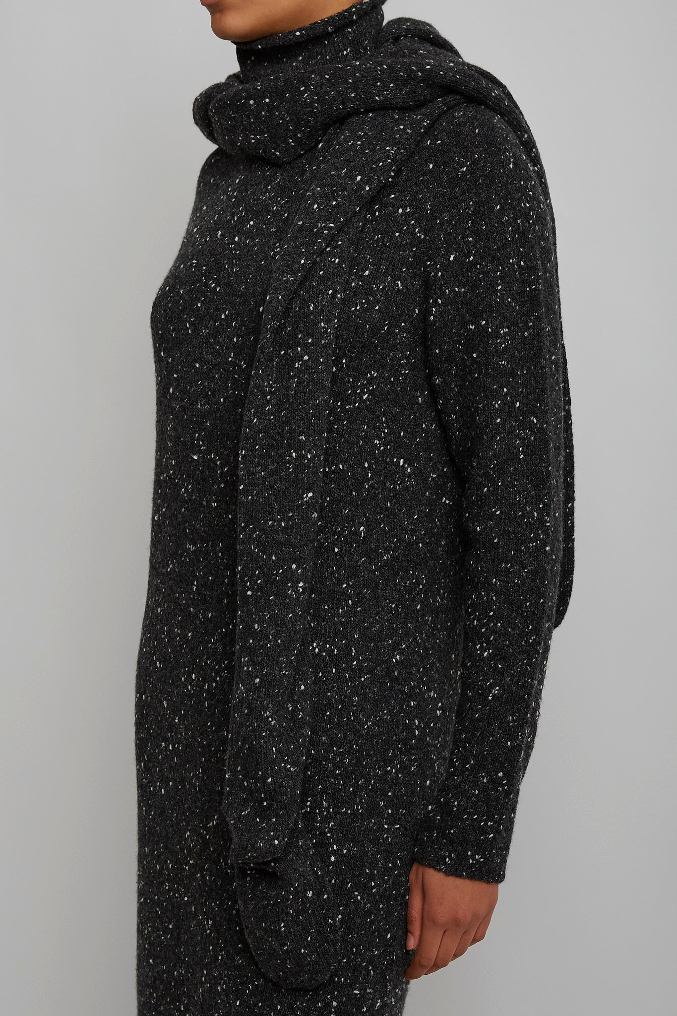 Mumu charcoal melange cashmere tights