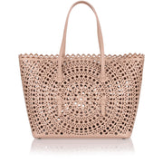 Light beige laser-cut bag