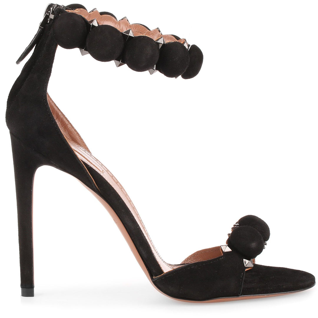 トレンド★関税送料込★ALAIAアライア Bombe black sandals Alaïa | Black studded bombe suede sandal | Savannahs