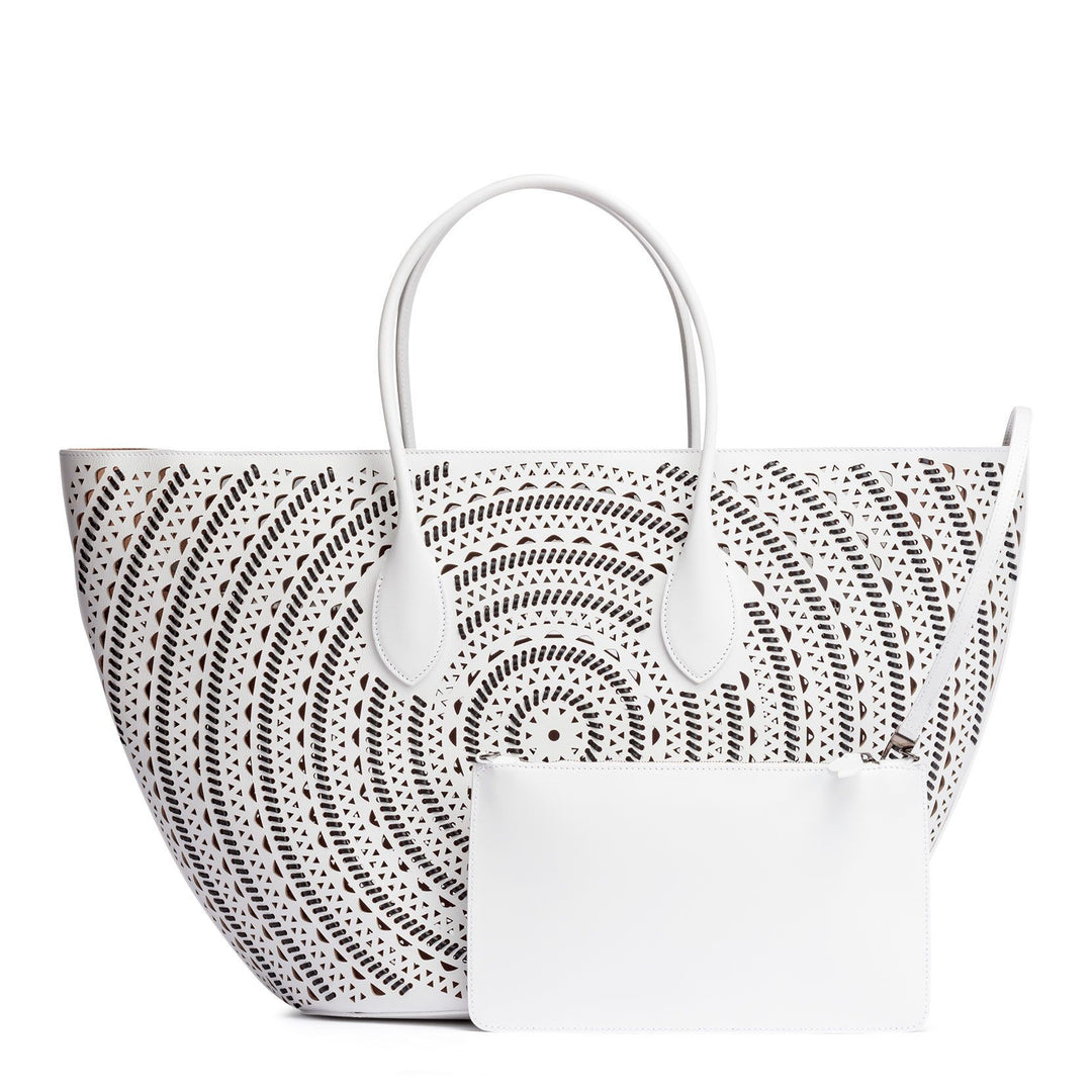 Alaïa | Black and white large tote bag | Savannahs