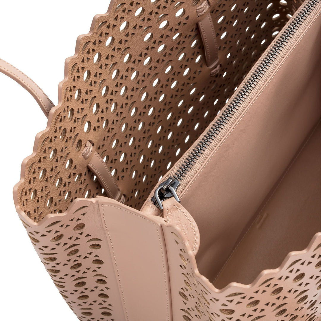 Alaïa | Beige laser-cut tote bag | Savannahs