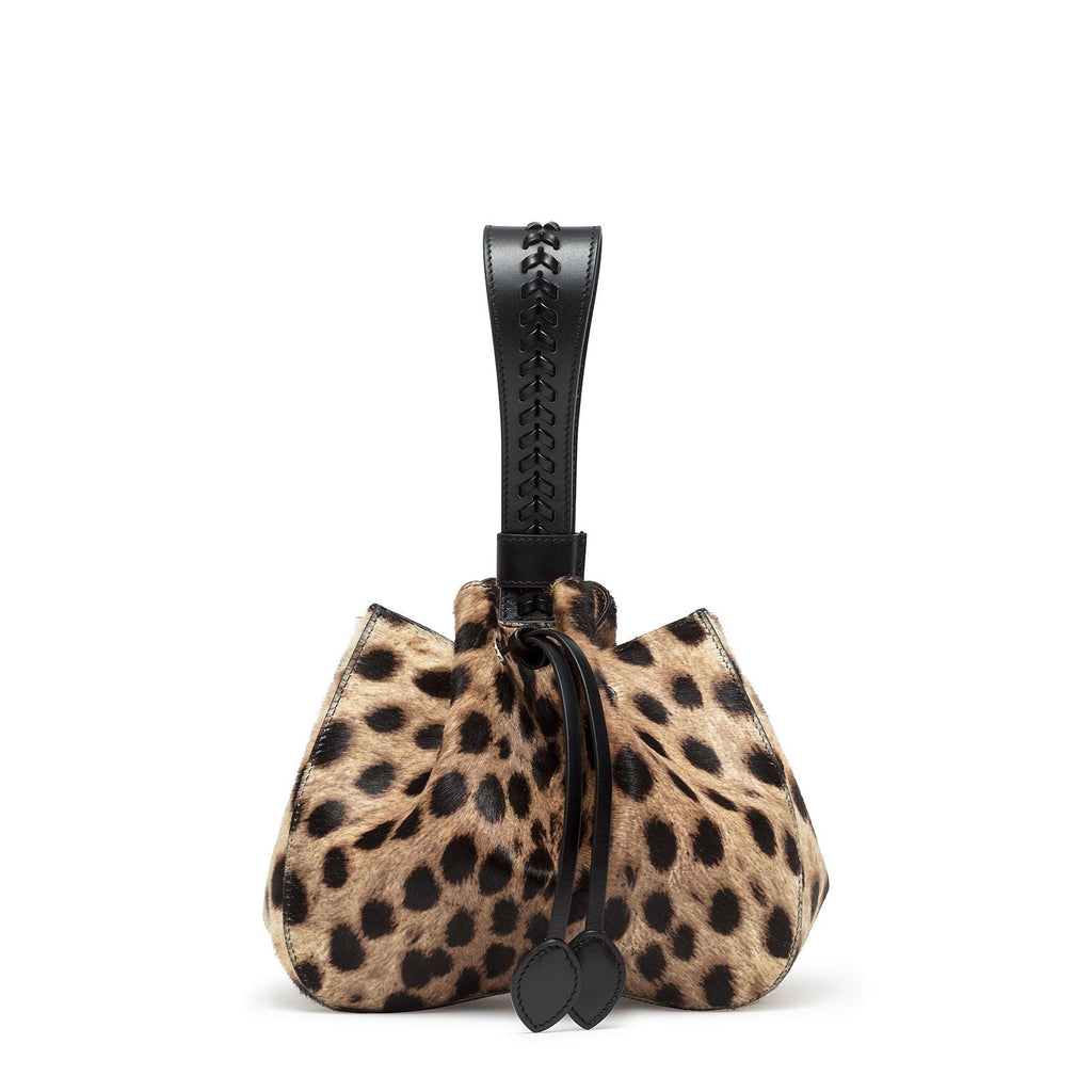 ALAÏA Women's LEOPARD PONY COEUR LEATHER BAG