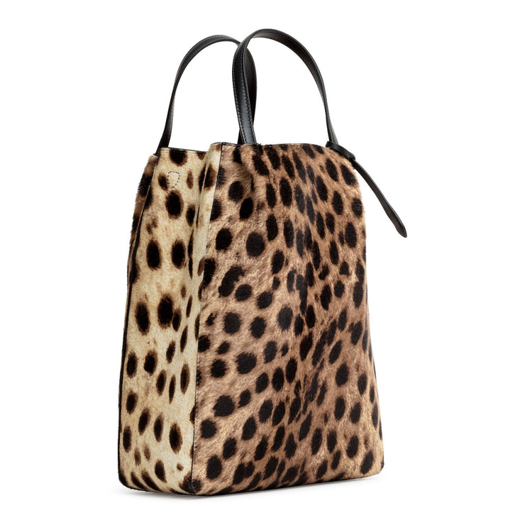 Leopard print bucket bag