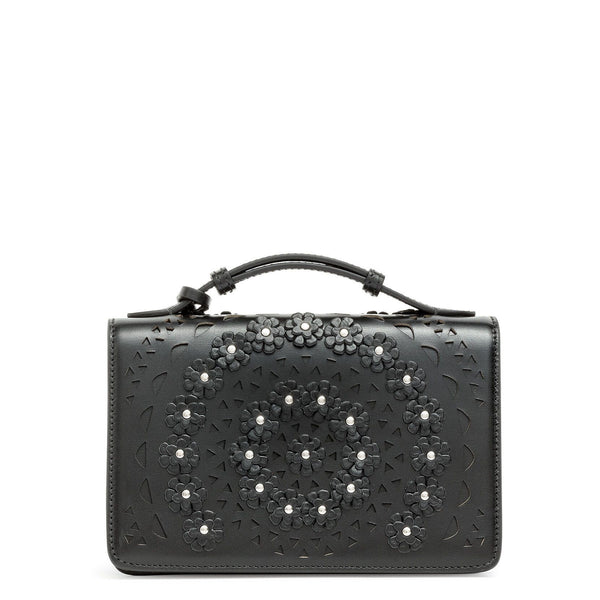 ■SATUR■ Bon Voyage Raffia Shoulder Bag Black SA255WAB02BLK Crochet bag with shoulder strap black - Comptoir des Cotonniers