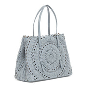 Mina medium grey flower tote