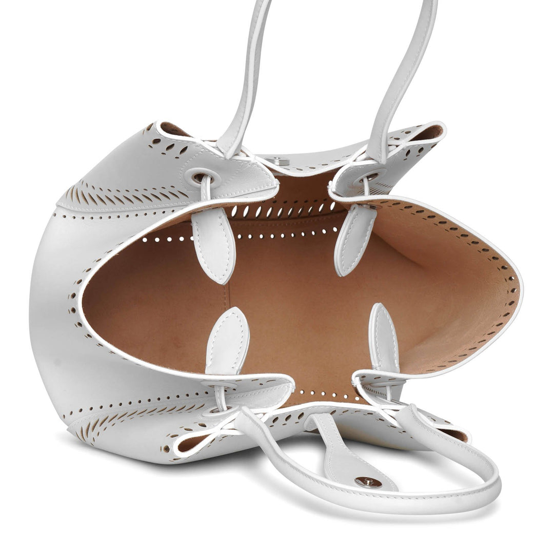 Alaïa | Angele 20 white leather tote bag | Savannahs