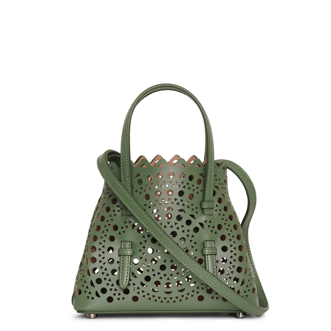 上品な存在感☆ ALAIA Mina 20 vienne vague green tote bag ALAÏA DUNE MINA 20 BAG IN VIENNE WAVE CALFSKIN |ALAÏA US