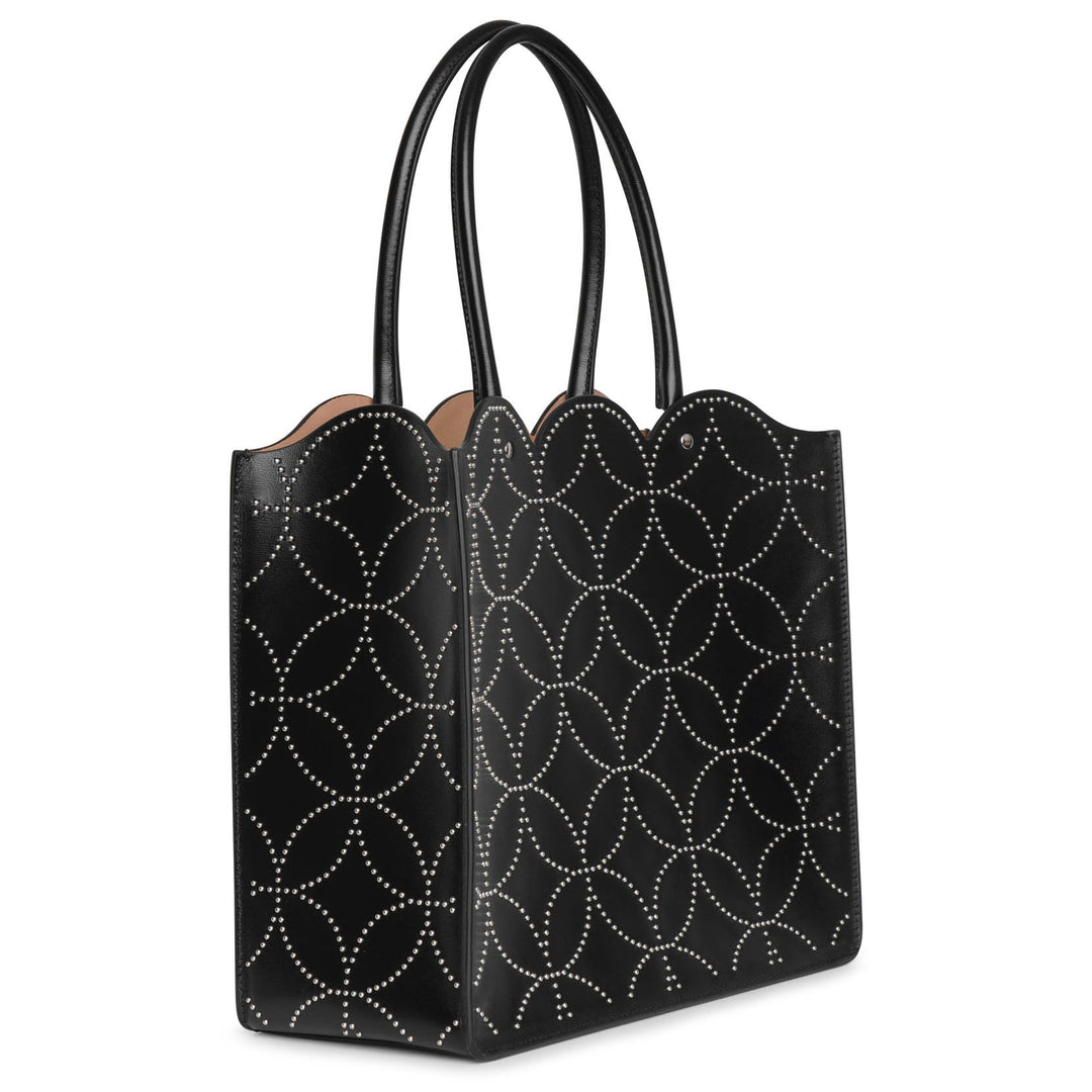 Alaïa | Garance 28 black studded tote bag | Savannahs