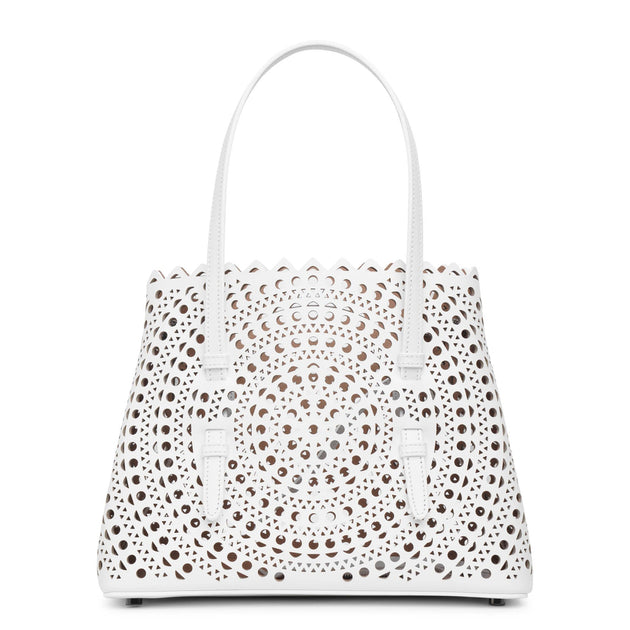 Alaïa | Mina 25 vienne circulaire white leather tote bag | Savannahs