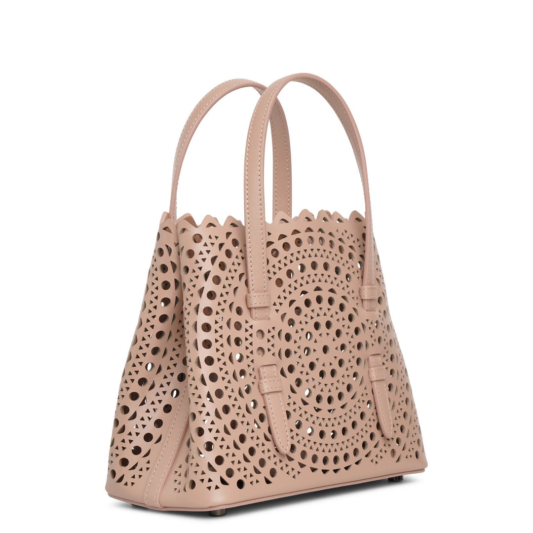 Alaïa | Mina 20 vienne circulaire beige leather tote bag
