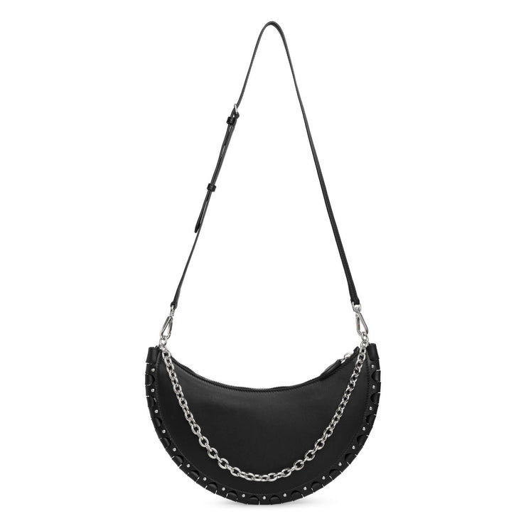 $2,490 ALAIA Le Demi Lune Moon Large Black Leather Shoulder Bag Handbag