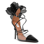 Pump Fleur 110 patent black sandals