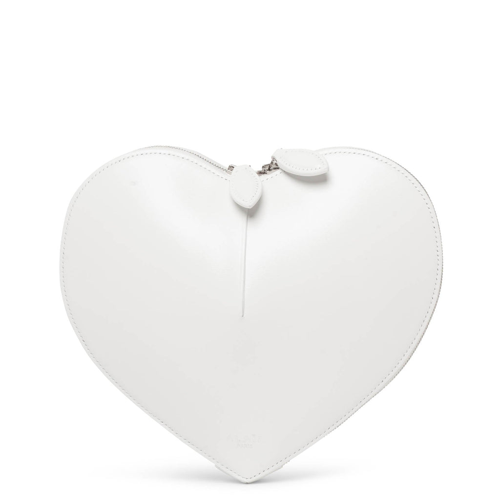 Alaïa Le Coeur Leather Cross-body Bag in White
