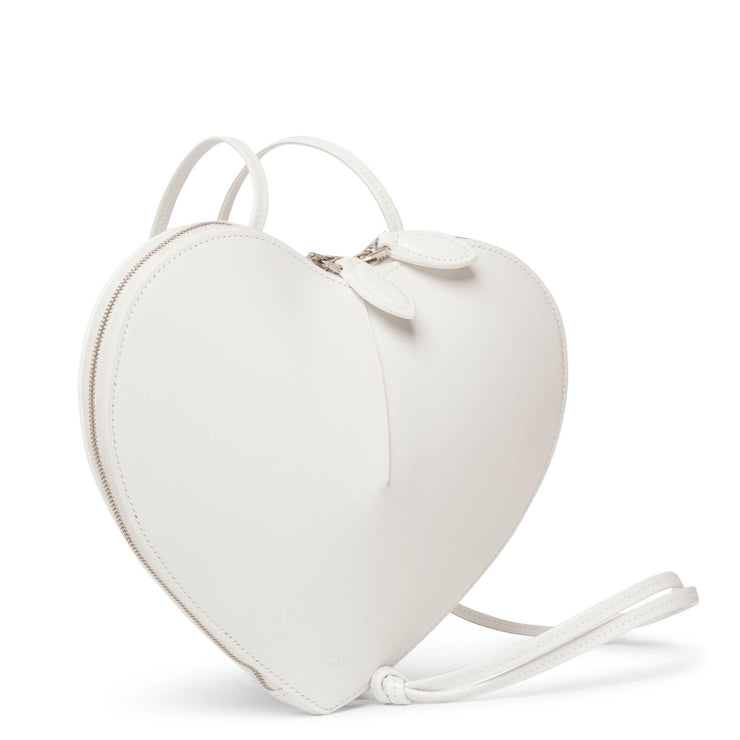 Alaïa Heart-shaped Coeur Crossbody Bag In Leather in White