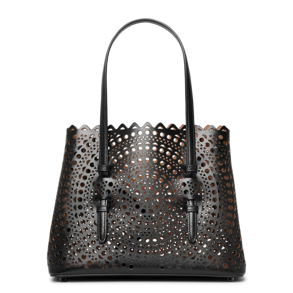 上品な存在感☆ ALAIA Mina 25 EW vienne vague black tote bag AA27217B-Alaia-Mina-25-EW-