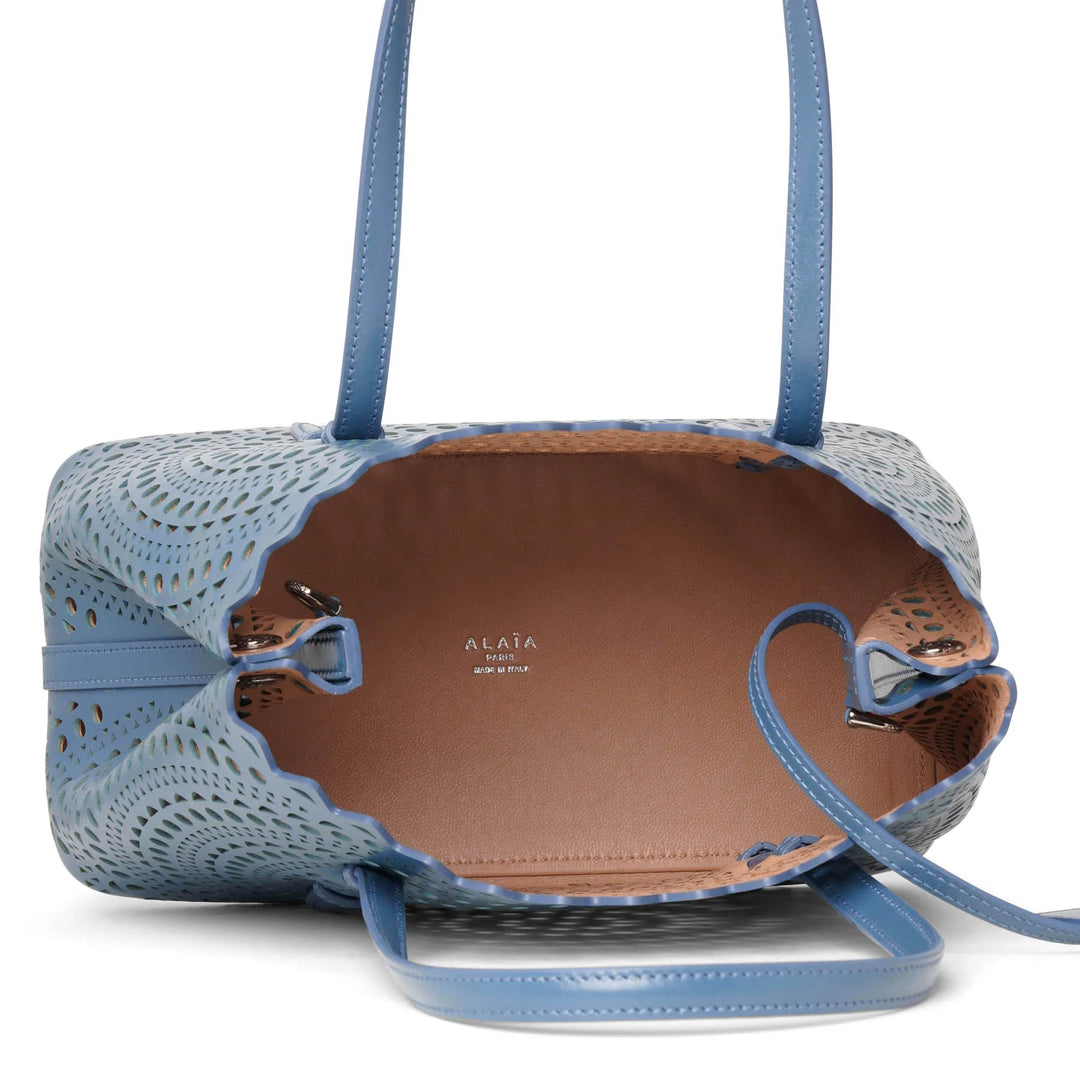Alaïa | Mina 25 circulaire blue tote bag | Savannahs