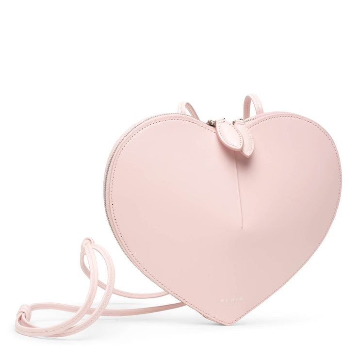 Le Coeur Mini Leather Coin Purse in Pink - Alaia