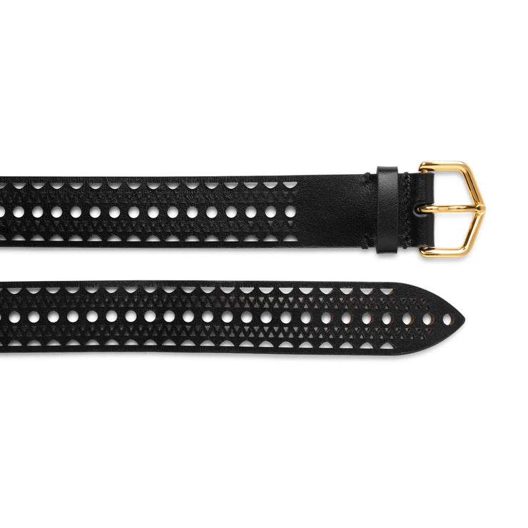 Neo vienne black leather belt
