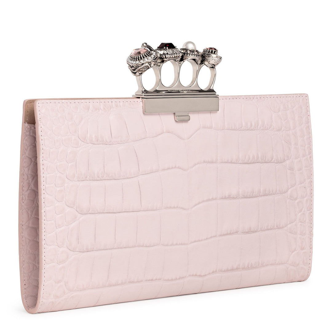 クラッチバッグ ALEXANDER MCQUEEN PASTEL PINK LEATHER MINI SEAL CLUTCH Alexander McQueen The Seal ショルダーバッグ ミニ | ピンク