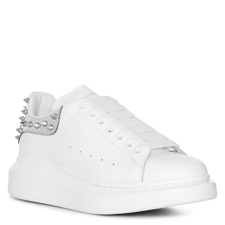 Alexander McQueen White and studded mirror classic sneakers | Savannahs