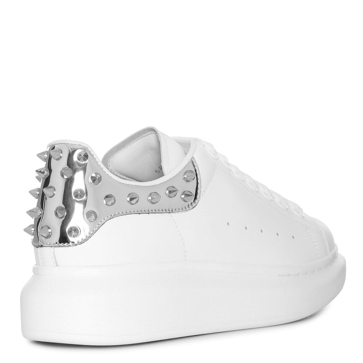 White and studded mirror classic sneakers
