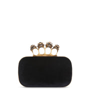 Spider jewelled four ring box clutch