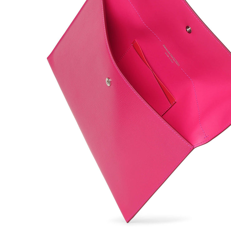 Orchid pink envelope clutch