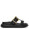 Black hybrid slide sandals