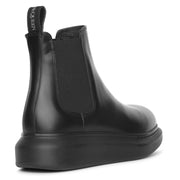 Black hybrid chelsea boots