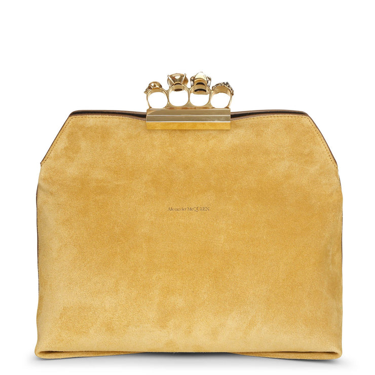Four Ring soft suede pouch