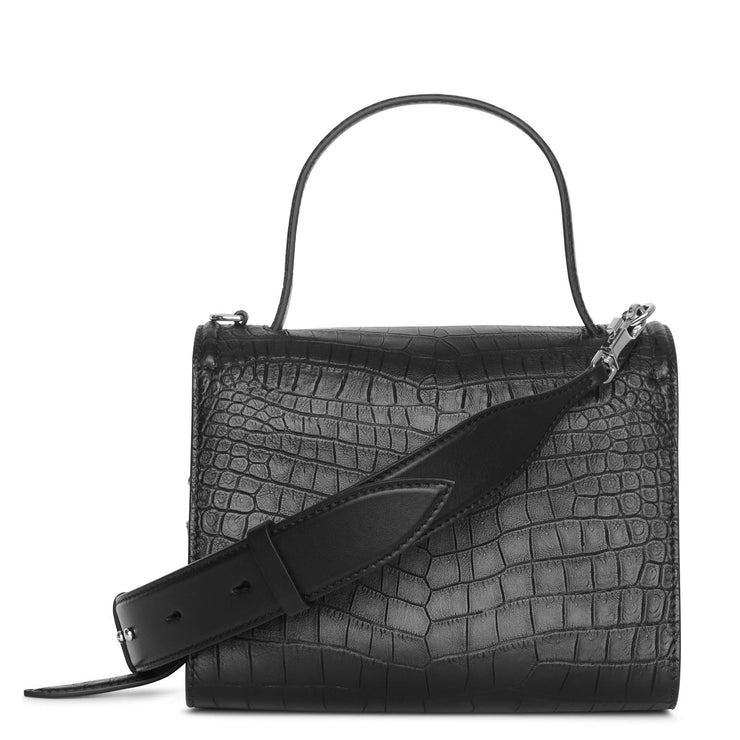 The Story small croc-effect leather bag