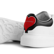 White and black classic heart sneakers