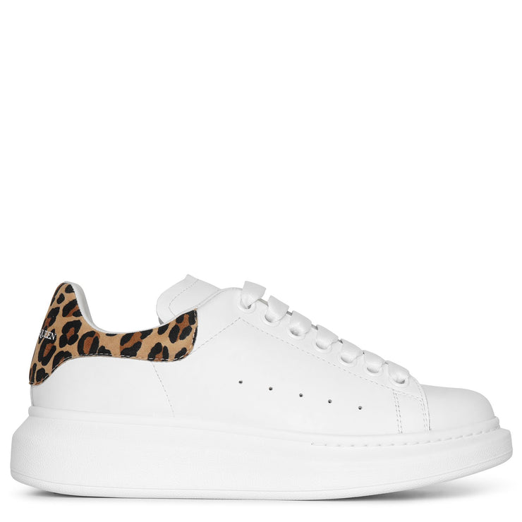Alexander McQueen | White and leopard suede classic sneakers 