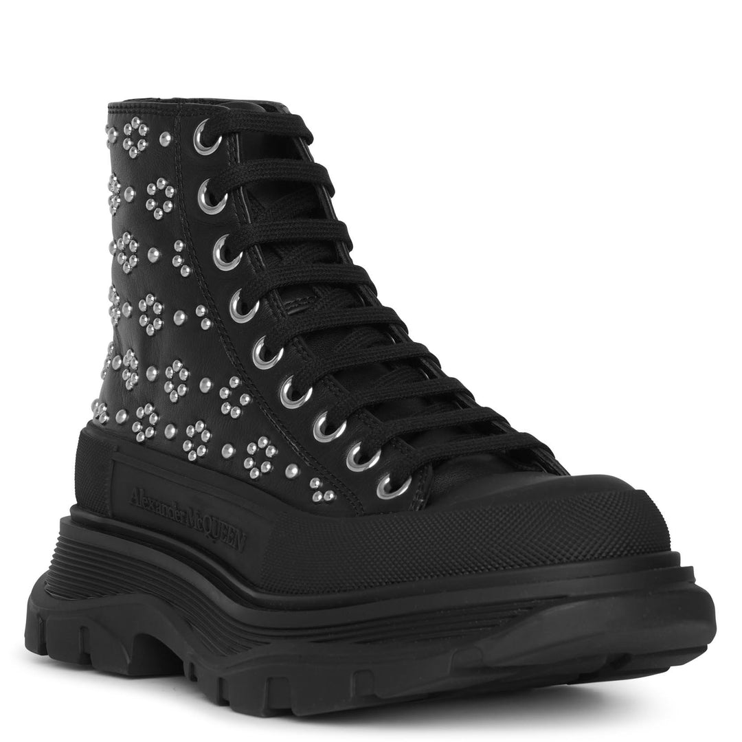 Alexander McQueen | Tread slick floral studs boots | Savannahs