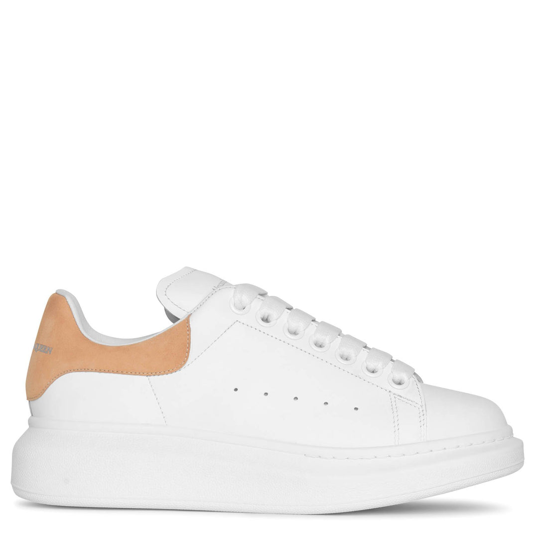 Alexander McQueen | Classic white and beige leather sneakers